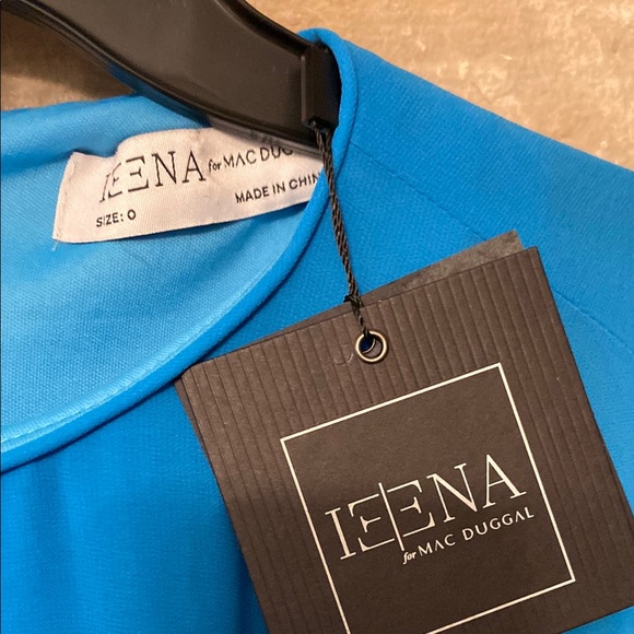 NWT Mac Duggal Long-Sleeve High-Neck Mini Cape Formal Dress SZ 0 - Picture 9 of 17